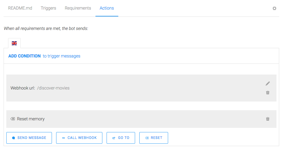 movie bot actions